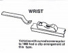 Wiper blade - Wrist (or spoon) fitting, for curved screens